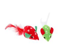 INOOMP 4piezas Ratón De Peluche para Gatos Juguetes De Estimulación para Interacción y Reducción del Estrés