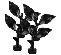 INOOMP 4piezas Remates de Barra de Forja de Tapones Decorativos de Hierro Forjado Mate con Diseño para Barras de Cortina Resistentes para Salón y Hogar