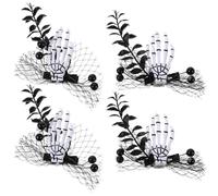 INOOMP 4piezas Sombreros de Halloween Pinzas Punk de Zombi Tocados de Esqueleto de Zombi Accesorios Pelo de Terror Decoraciones para Fiesta de Halloween