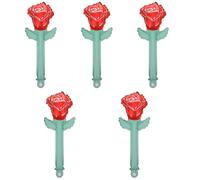 INOOMP 50 Globos Decorativos de Rosas, Globos de Flores para Bodas, San Valentín, Día de La Madre, Juego de Papel de Aluminio.