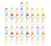 INOOMP 50 Marcadores de Puntos para Crochet de Abs, Mini Pinzas de Tejido en Colores Aleatorios, 50 Piezas para Manualidades DIY y Labores de Ganchillo, Prácticos y Color Color Aleatorio