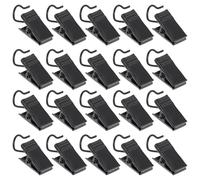INOOMP 50 Piezas Abrazadera de Cortina Accesorio de Fijación de Cortinas 32mm Acero Negro Bien Pulida Gancho Superior Fuerte Uso en Jardín y Restaurante
