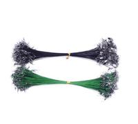 INOOMP 50 Piezas Verde y Negro Línea de Líder de Pesca de 30cm, en Acero | Línea de Señuelo Resistente al Desgaste, para Pesca en Alta Mar y Recambio, Protege Cebos y Señuelos