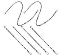 INOOMP 6 Cadenas Colgantes de Hierro para Vallas Publicitarias y Plantas, con Ganchos, Negras, 4 de 25 Cm y 2 de 50 Cm, Ideales para Colgar Carteles y Adornos en Interiores y Exteriores