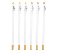 INOOMP 6 lápices de maquillaje: Lápiz de cejas y delineador con sacapuntas incorporado - Lápiz portátil para perfeccionar la barba y el cabello - Resistente al agua y a prueba de manchas -