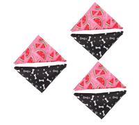 INOOMP 6piezas Bandana Triangular para Perros Pañuelo De Cumpleaños para Mascotas Accesorios De Fiesta para Perros Diseño De Sandía y Hueso