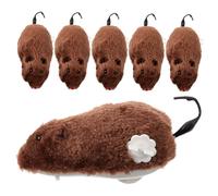 INOOMP 6piezas Ratón De Peluche Mecanismo De Cuerda Juguete De Cuerda para Gatos Ratón De Juguete De Rata Mecánica para Gatos Ratones De Peluche De para Casa