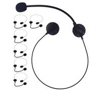 INOOMP 7 micrófonos de utilería falsos - Accesorio para disfraz de estrella de rock - Auriculares con micrófono falso para Halloween - Micrófono de imitación para conciertos - Auriculares K-pop