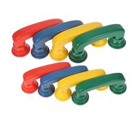 INOOMP 8piezas Juguete Educativo De Teléfono Simulado Para Niño Niña De Auriculares De Plástico Colores Rojo Amarillo Azul y Verde Para Desarrollar Habilidades De Comunicación y