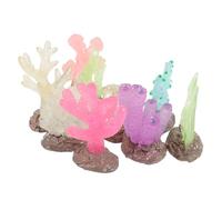 INOOMP 9 Piezas Decoración de Coral Artificial Resistente y Seguro Plantas Simuladas Luminosas para Acuarios y Peceras Adornos Realistas para Paisajes Subacuáticos