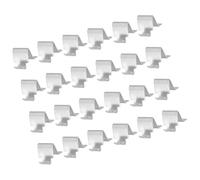 INOOMP Abrazaderas Metálicas Soporte Fuerte y Resistente 24 Clips para Baldas de Archivo y Cocina, No se Deforman para Estantes de Gabinetes de Hierro Plata