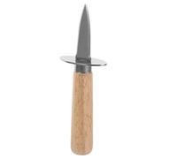 INOOMP Abridor de Almejas y Ostras Compacto Mango de Madera y Acero Inoxidable, Cortador de Ostras para Concha Diseño Ergonómico y Agarre Cómodo, Herramienta Portátil para Cenas y