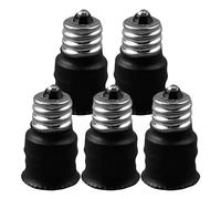INOOMP Adaptador de luz de 5 piezas: adaptador de portalámparas E12 a E14, base de bombilla, adaptador de rosca para interior.
