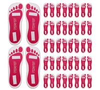 INOOMP Almohadillas Desechables para Pies Bronceadores Pegajosos 25 Pares Tamaño Estándar Protección para Piel Sensible Uso en Salones y Bronceado en Aerosol Móvil Suela Adhesiva Rosa