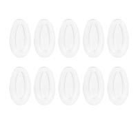 INOOMP Almohadillas Nasales Reemplazables para Gafas 10 Pares Transparente Silicona Suave Media Luna Anti-deslizantes Soporte Nasal para Reparación y Uso Diario