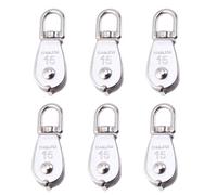 INOOMP Aparejo de Poleas de Acero Inoxidable para Red de Pesca Manguito de Nylon, Paquete de 6 Piezas, Resistente y Duradero para Uso en Kayak y Redes Marinas