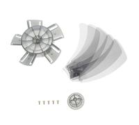 INOOMP Aspas Gruesas de Ventilador Resistentes para Ventilador Eléctrico Repuesto Silencioso y Fácil de Instalar Color Gris Transparente