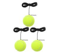 INOOMP Balones de Tenis de Rebote con Cuerda 3 Unidades para Entrenamiento Individual en Casa, Pelota de Práctica Resistente de Fibra Química, Equipo de Tenis para Principiantes
