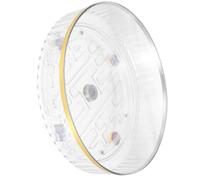 INOOMP Bandeja Organizadora Giratoria para Especias y Maquillaje de Cocina y Hogar, Soporte Transparente de Pet y Abs para Almacenamiento en Balcón y Sala