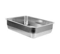 INOOMP Bandeja para Asar Ligera y Portátil Rectangular de Acero Inoxidable Diseño Elegante y Resistente Adecuado para Restaurante y Hotel para Barbacoa y Horno