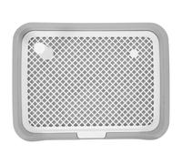 INOOMP Bandeja para Orina de Perros Interior Antideslizante Gris, Inodoro Desmontable Abs para Cachorros y Perros Grandes, Bandeja Sanitaria para Entrenamiento y Gestión de Desechos
