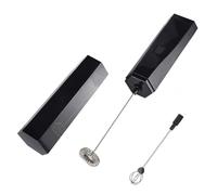 INOOMP Batidor Espumador Eléctrico de Mano Negro, Mezclador de Huevos y Crema Fácil de Operar Cuerpo de Plástico y Acero Inoxidable para Cocina y Café