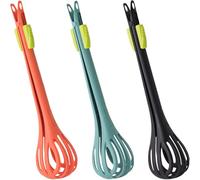 INOOMP Batidora Manual de Huevos y Pinzas Multiusos de Nylon 3 Piezas Mango Ergonómico y Resistente para Utensilios de Cocina