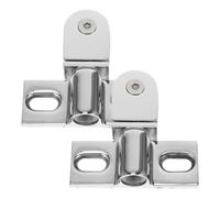 INOOMP Bisagra para Puerta de Ducha de Vidrio, Bisagra Pivotante y Abrazadera de Acero Inoxidable, 2 Unidades, Acabado Brillante, Soporte para Puertas sin Marco en Ambientes Domésticos y