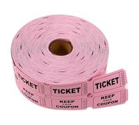 INOOMP Boletos de Rifa Individuales de Papel Rosa, 1000 Unidades, Accesorio para Juegos y Eventos Festivos, Ideales para Fiestas, Carnavales y Recaudación de Fondos