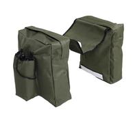 INOOMP Bolsa para Asiento de Motocicleta 600d Oxford Doble Bolsillo Militar Verde para ATV Utv Motos de Nieve, Alforja Lateral Resistente para Almacenamiento y Uso Off-Road
