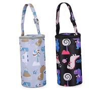 INOOMP Bolsas Térmicas para Biberones de Ñiño 2 Unidades Colores Oscuro y Gris, Aislamiento Térmico Tela Oxford y Algodón, para Carrito y Mochila, Portátiles para Leche Materna, Uso