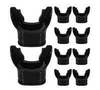 INOOMP Boquilla Mordida de Silicona Negra para Snorkel, 10 Piezas Repuesto para Equipo de Buceo, Válvula de Mordida para Natación, Reemplazo para Tubo de Snorkel en Deportes Acuáticos