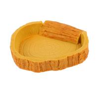 INOOMP Bowl De Agua para Reptiles Plato Decorativo para Tortugas y Lagartos Resina Ecológica Fácil De Limpiar para Baño y Bebida De Mascotas Terrestres