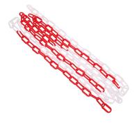 INOOMP Cadena de Plástico Roja y Bicolor de 2.9m para Barrera de Seguridad Instalación Fácil y Uso Versátil en Delimitación de Áreas y Control de Seguridad
