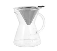 INOOMP Cafetera Manual de Goteo Jarra de Acero Inoxidable con Filtro | Café y Té de Limón, Oficina y Hora del Té, Práctica y Fácil de Limpiar