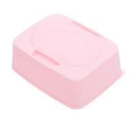 INOOMP Caja de Almacenamiento para Toallitas Húmedas con Tapa Abatible Diseño Compacto y Portátil Color Rosa Dispensador Resistente al Polvo para Niña y Maquillaje para Recién