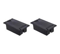 INOOMP Caja de Batería para Pastilla de Guitarra Activos, Soporte Compacto para Pilas de 9v, Color Negro, 2 Piezas, Compartimento Resistente y Pequeño para Accesorios Eléctricos
