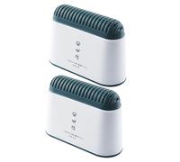 INOOMP Caja de Carbón Activado para Frigorífico 2 Piezas, Estuche Reutilizable de Pp, Desodorante Natural sin Tóxicos, Compacto para Eliminar Olores en Cocina y Congelador