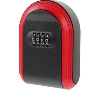 INOOMP Caja de Seguridad para Llaves Código Pequeña Caja Fuerte para Exteriores Mural Roja Cerradura Combinación Ajustable Almacenamiento Seguro para Hogar y Oficina