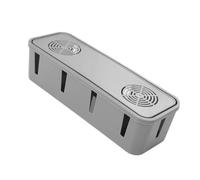 INOOMP Caja organizadora de Cables de plástico con Orificio para Carga, Caja receptora de enchufes para Oficina y Sala de Estar, Mantiene Cables ordenados 10.43X3.74X2.75In