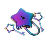 INOOMP Candado con Llave con Forma de Estrella para Diario y Bolso, Aleación Ligera y Resistente al Óxido Diseño Delicado para Uso Decorativo y Seguro