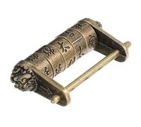 INOOMP Candado de Cajón Combinación de Caracteres Chinos Antiguos, Aleación de Zinc Resistente y Diseño Vintage para Decoración y Seguridad Hogar
