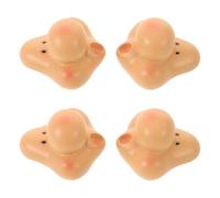 INOOMP Caras de Resina para Manualidades 4 Piezas 54x61mm Accesorio Facial para Muñeca Enana Decoración San Valentín Pascua Bricolaje Expresión Detallada Realista