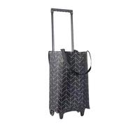 INOOMP Carro Plegable de Mano con Ruedas Resistente E, Bolsa de Supermercado Grande y Compacta, Adecuado para Compras, Camping y Transporte en Espacios Reducidos, Color Negro Espacio