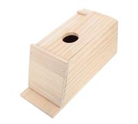 INOOMP Casa De De Madera para Pájaros Caja Colgante De Cría y Incubación para Jilgueros y Periquitos Diseño Natural para Jardín