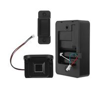 INOOMP Cerradura de Huella Dactilar Instalación sin Taladro para Cajones y Armarios Material ABS y Aleación de Zinc con Acceso sin Llave para Mejora del Hogar y Oficina