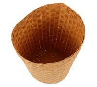 INOOMP Cesta de Almacenamiento Multifuncional de Bambú Papelera de Pastoral para Oficina y Hogar de Desechos Natural