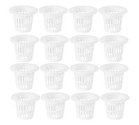 INOOMP Cestas de Red para Plantas Hidropónicas -42 Mm para Cultivo sin Suelo en Hidroponía Borde Ancho y Plástico Resistente UV, 50 Unidades para Jardinería y Acuaponía