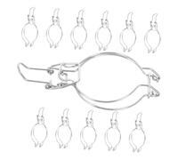 INOOMP Cierres De Alambre para Tarros De Almacenamiento De Cocina 12 Piezas Acero Inoxidable Mecanismo De Resorte Hermético para Frascos De Boca Ancha Uso Doméstico Juego Completo