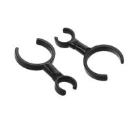 INOOMP Clip de Micrófono para Flauta y Batería, Soporte Portátil de Plástico Negro Multifuncional para Conciertos y Sesiones, Paquete de 2 Piezas